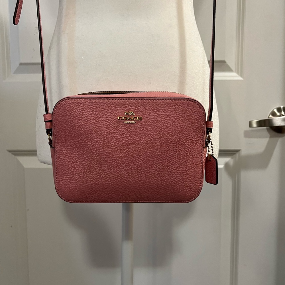 Light pink coach crossbody purse